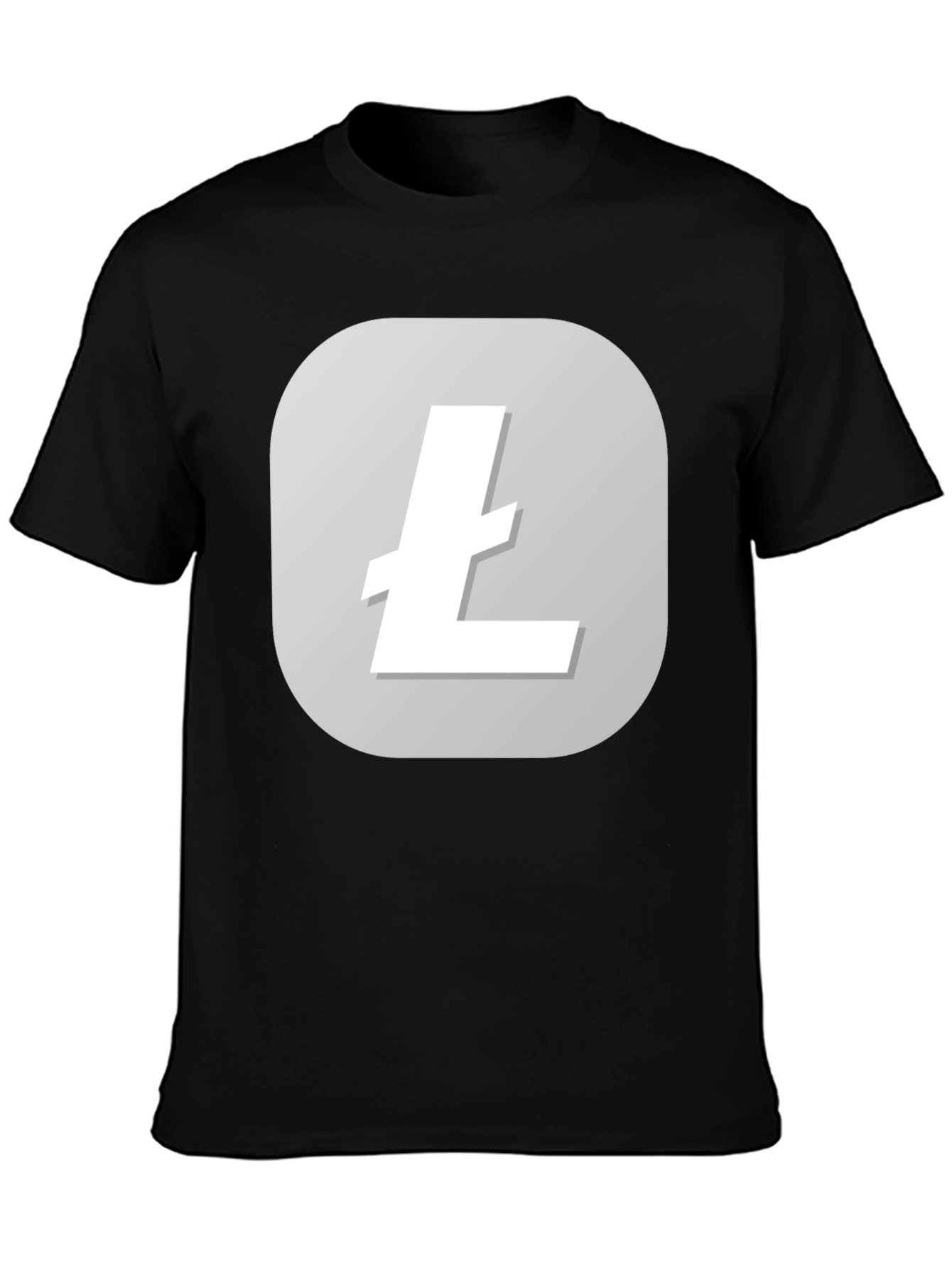 Litecoin Logo Black T-Shirt - Crypto Tee