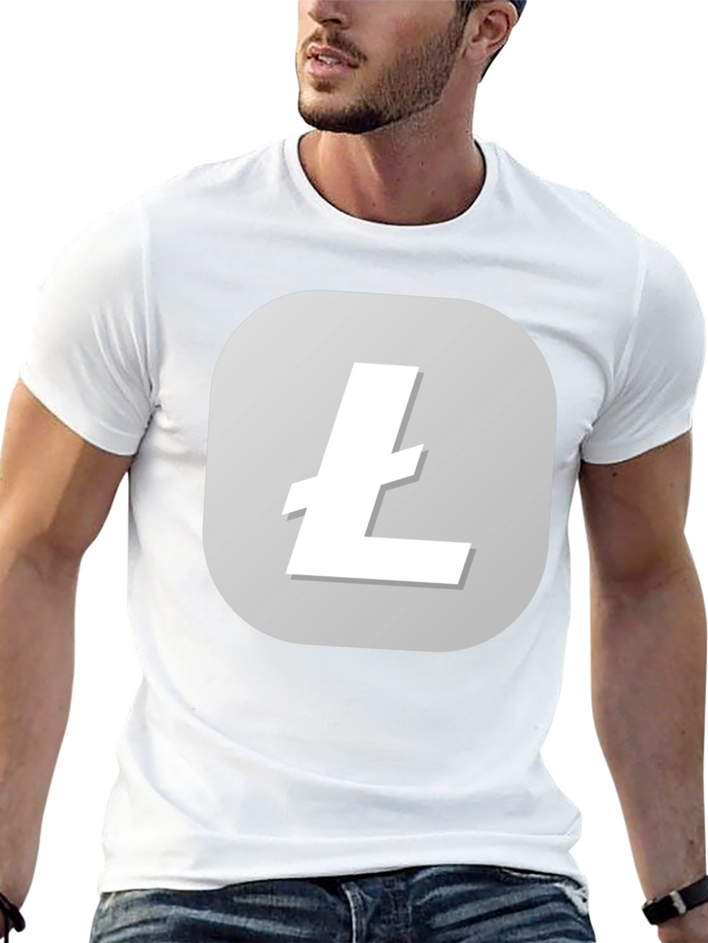 Litecoin Logo Black T-Shirt - Crypto Tee