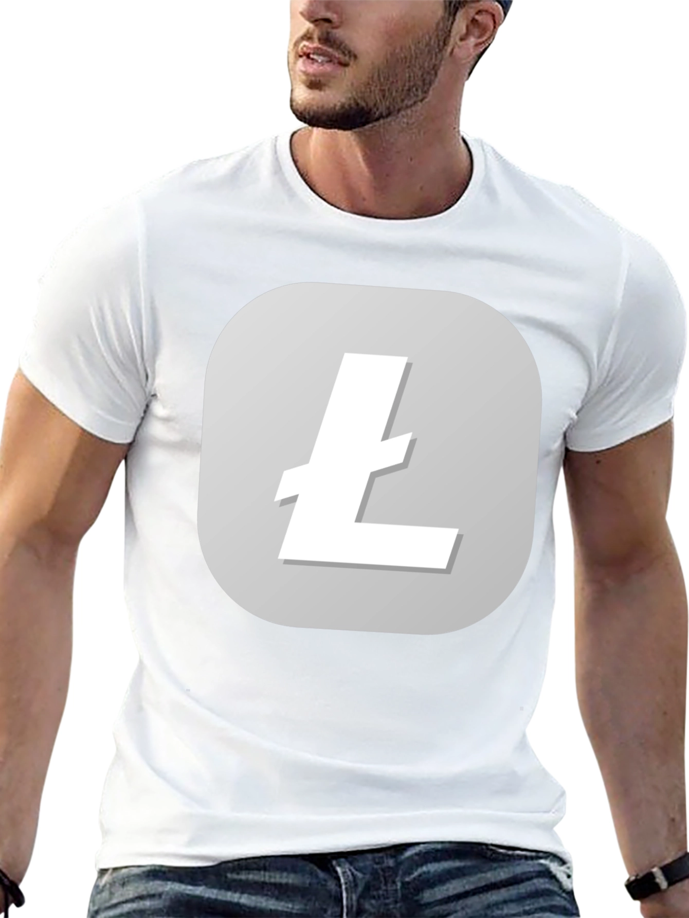 Litecoin Logo Black T-Shirt - Crypto Tee
