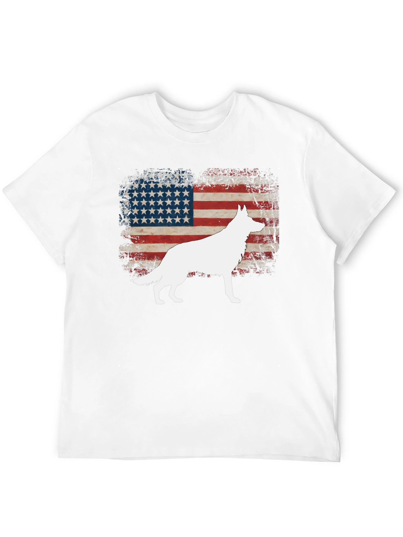 Patriotic Dog American Flag T-Shirt