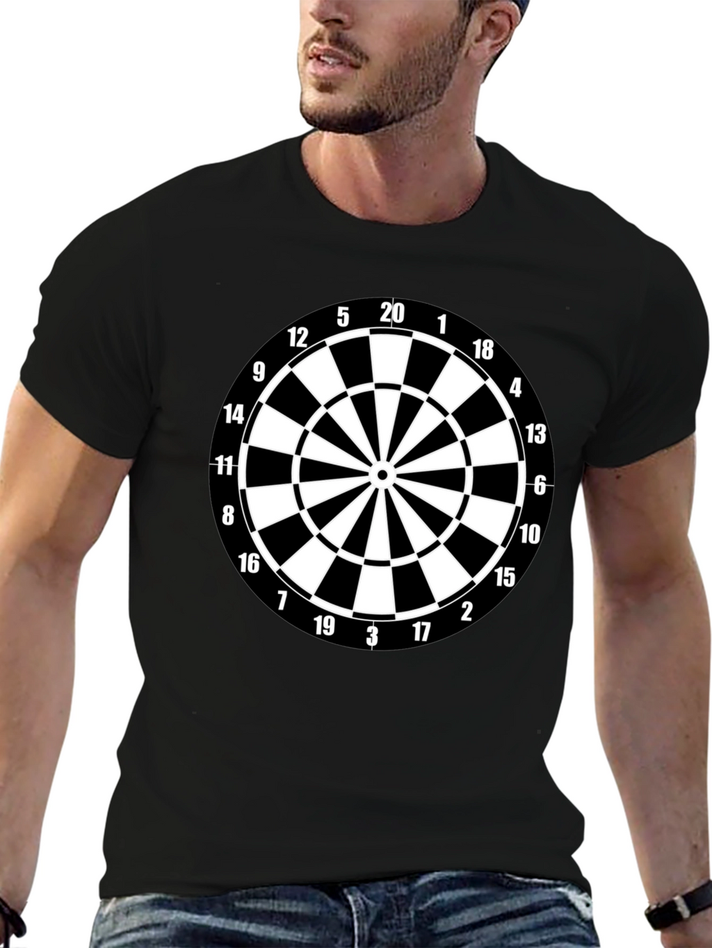 Dartboard Graphic Tee - Target Practice Shirt