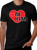Be Kind Heart Graphic Black T-Shirt