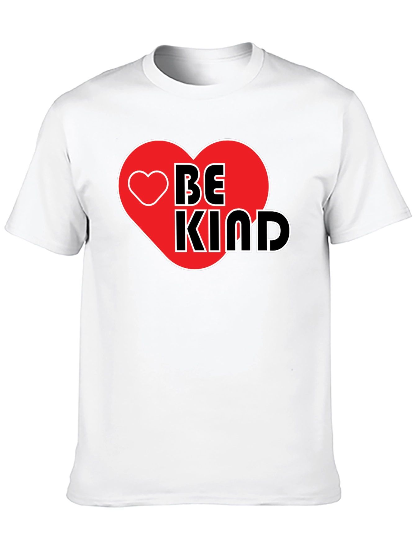 Be Kind Heart Graphic Black T-Shirt