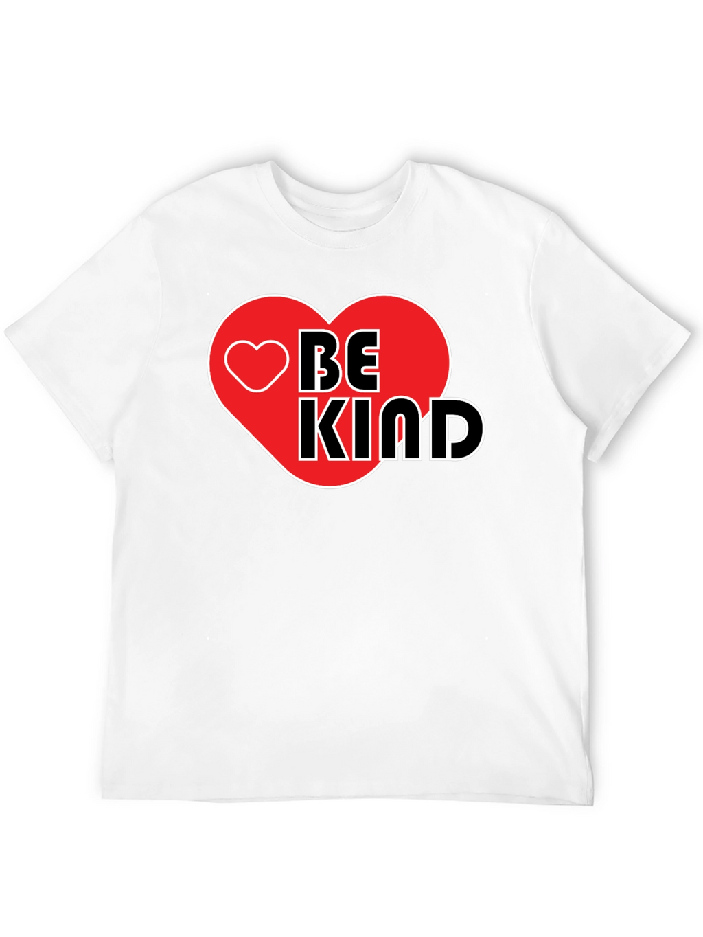 Be Kind Heart Graphic Black T-Shirt