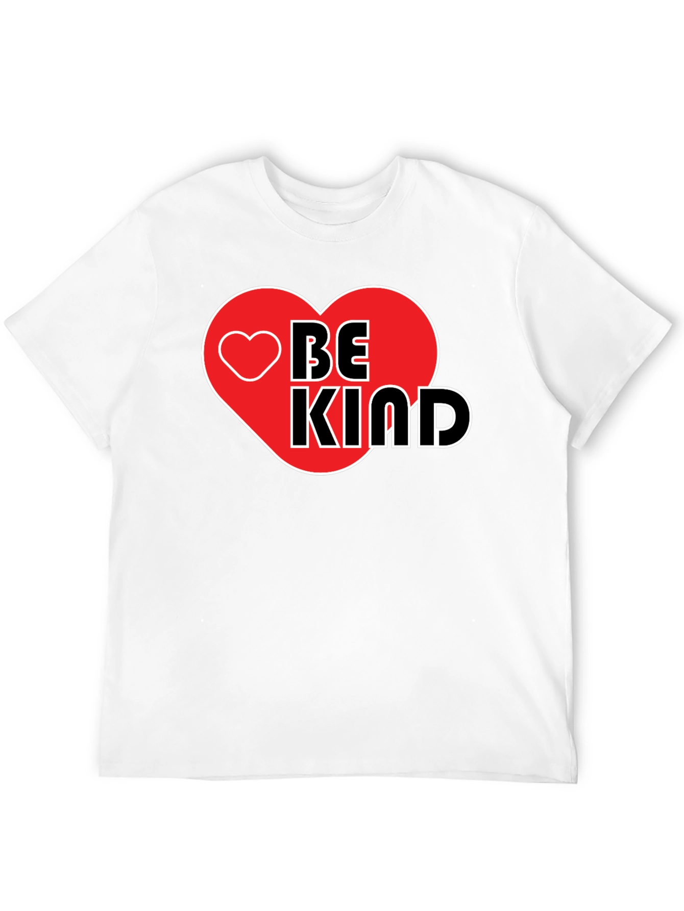Be Kind Heart Graphic Black T-Shirt