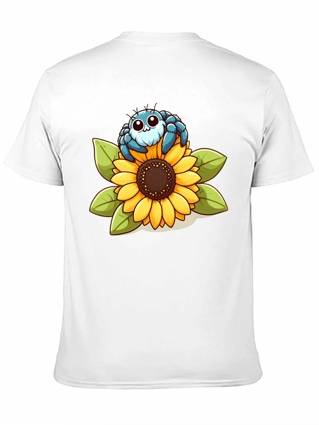 Cute Spider on Sunflower Graphic T-Shirt