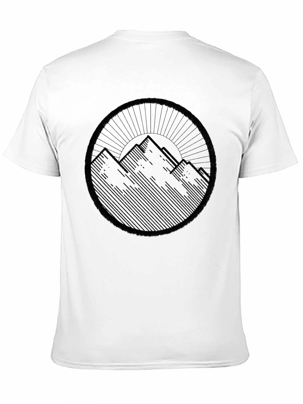 Mountain Circle Graphic Black T-Shirt