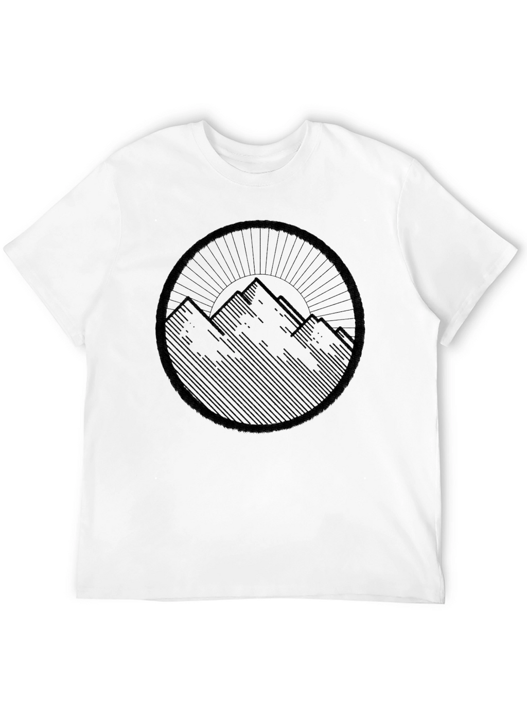 Mountain Circle Graphic Black T-Shirt