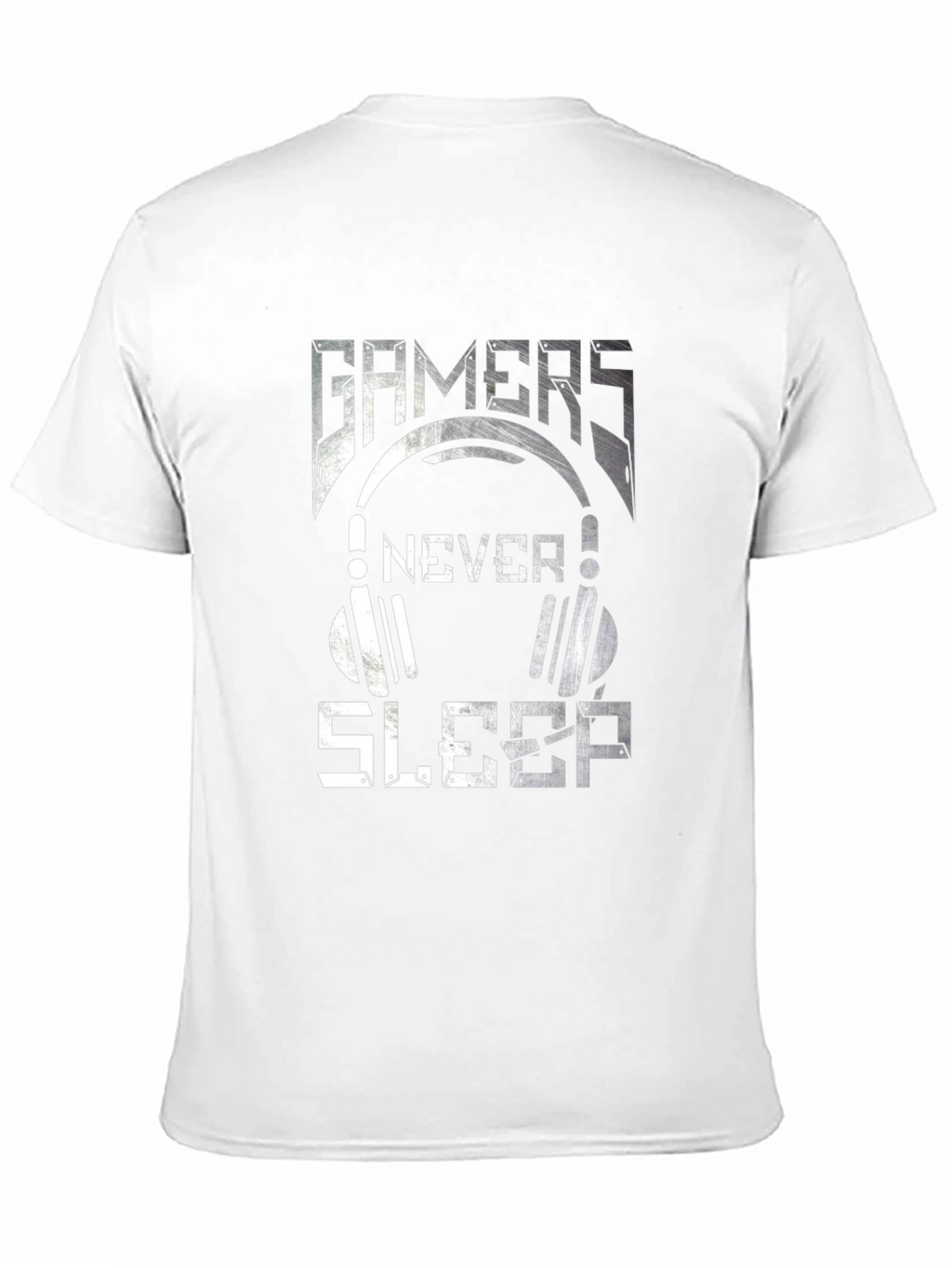 Gamers Never Sleep Graphic Tee - Black Cotton T-Shirt