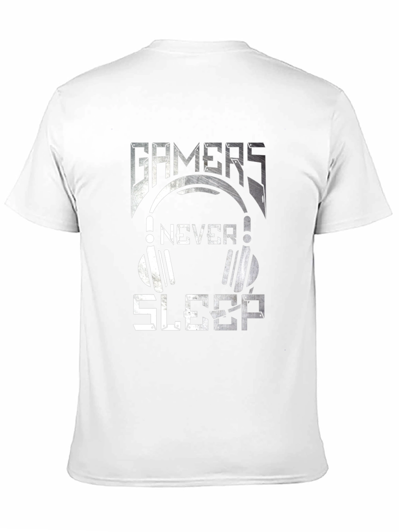 Gamers Never Sleep Graphic Tee - Black Cotton T-Shirt