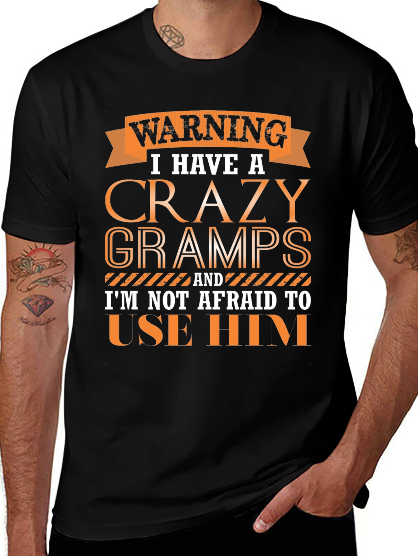 Warning Crazy Gramps T-Shirt