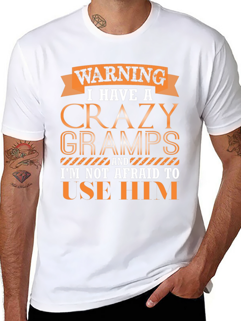 Warning Crazy Gramps T-Shirt