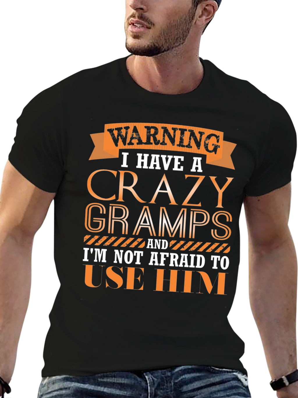 Warning Crazy Gramps T-Shirt