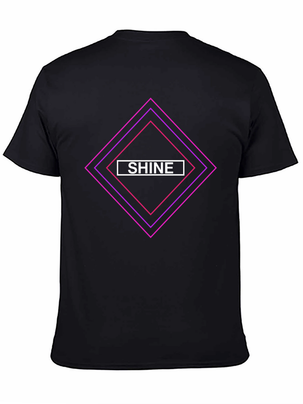 Shine Diamond Graphic Black T-Shirt - Stylish Casual Tee