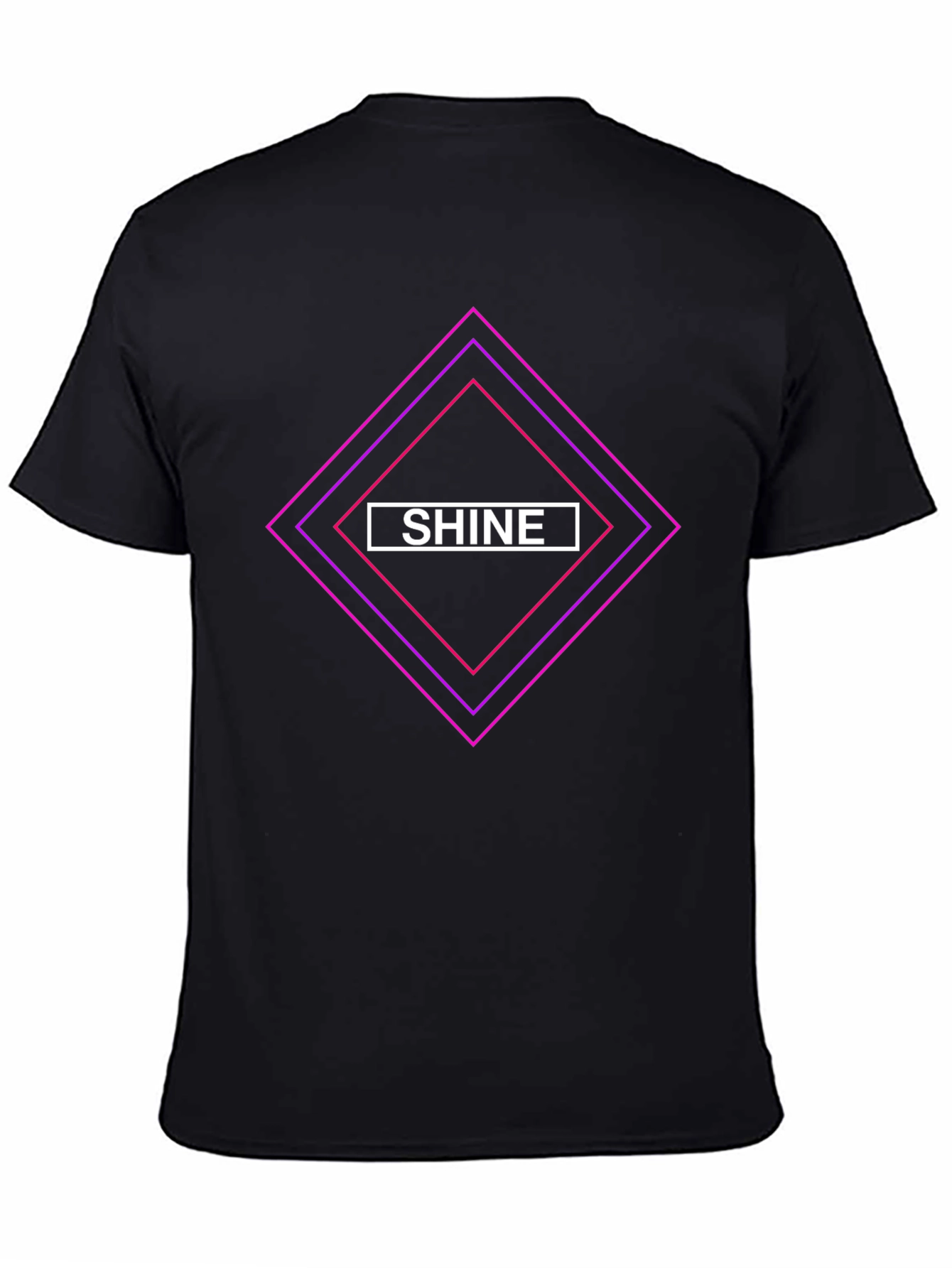 Shine Diamond Graphic Black T-Shirt - Stylish Casual Tee