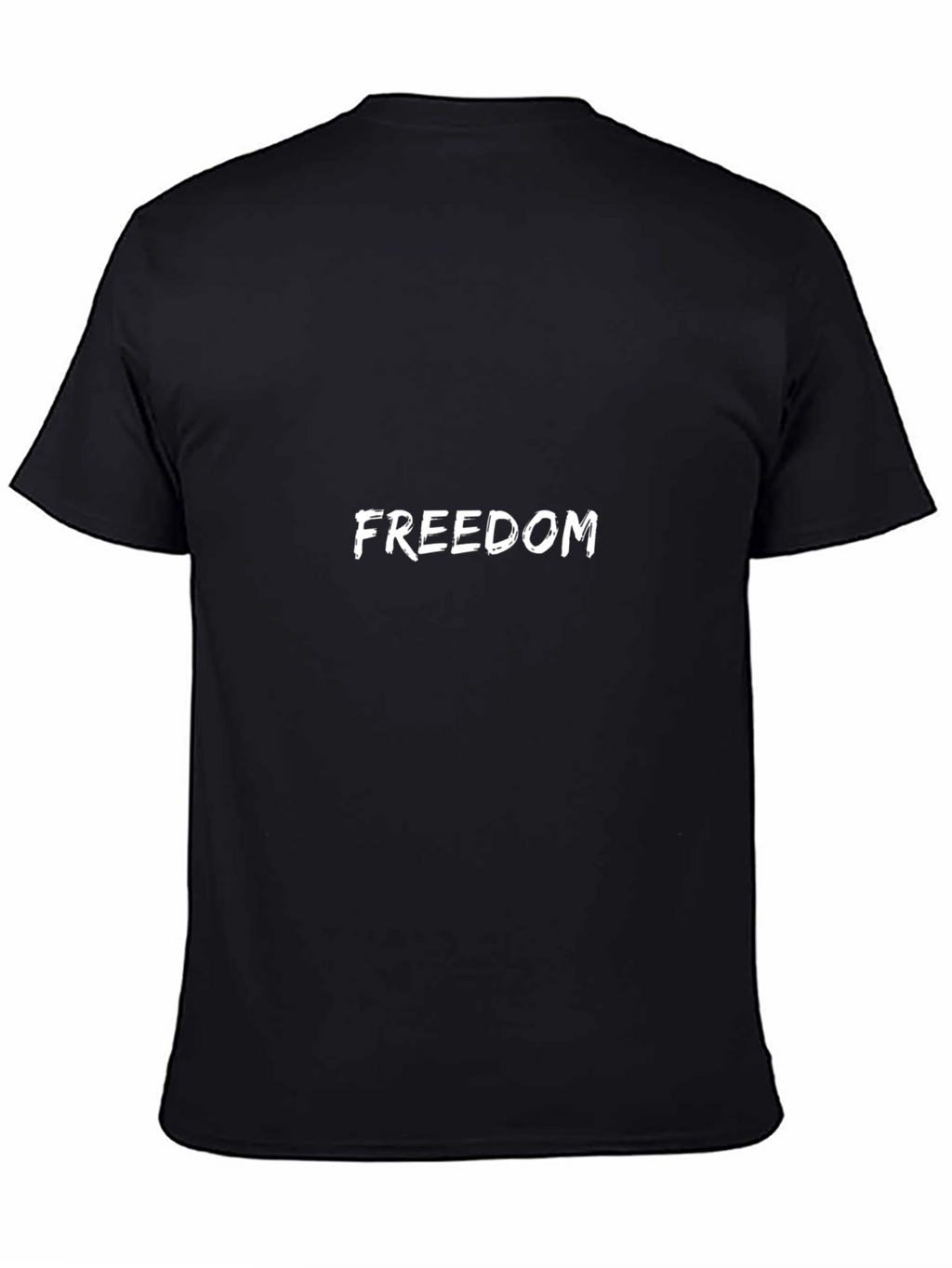 Freedom Graphic Tee - Black Cotton Casual T-Shirt