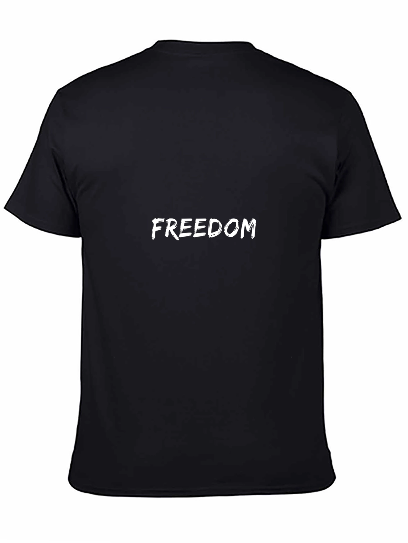 Freedom Graphic Tee - Black Cotton Casual T-Shirt