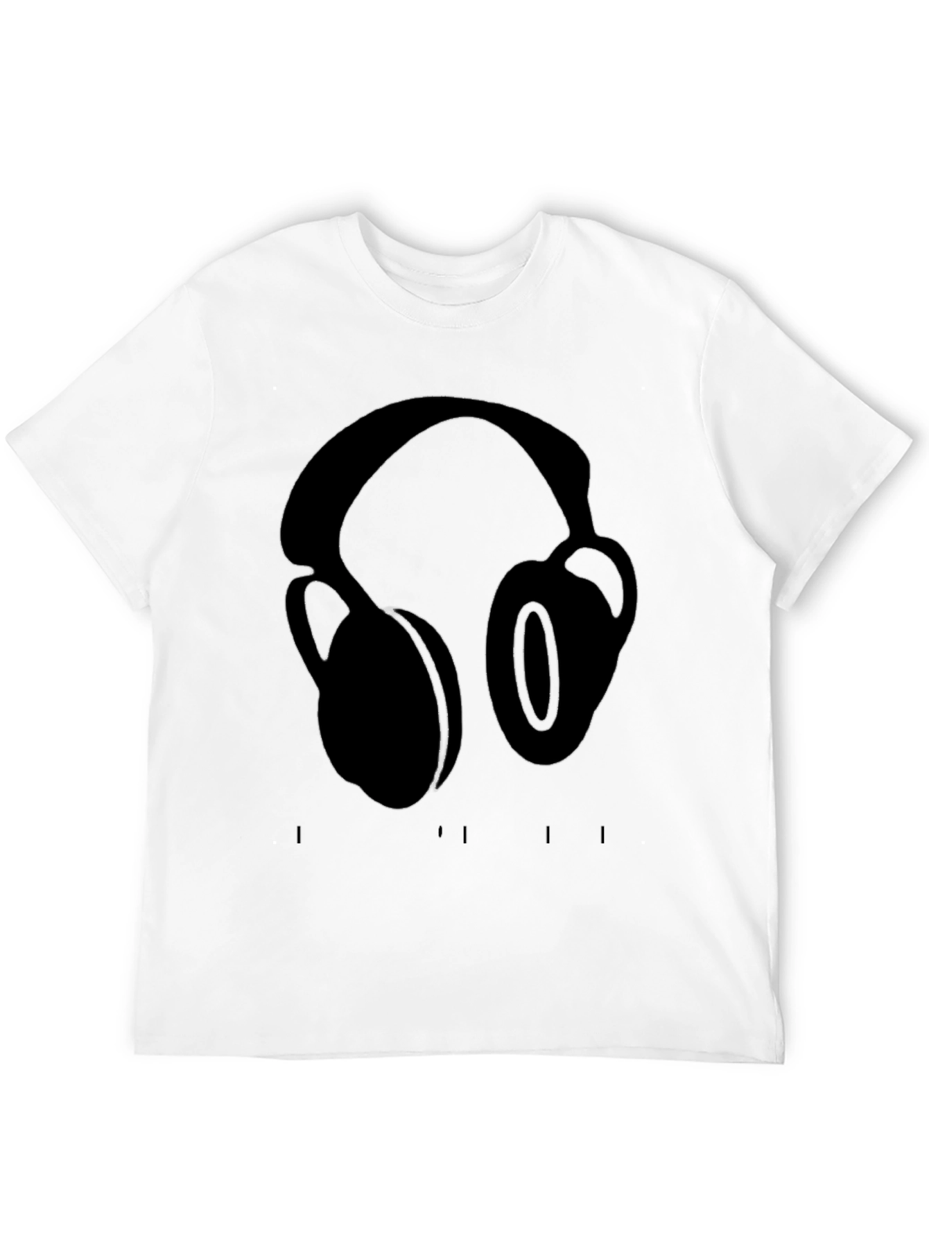 Headphones Graphic Black T-Shirt