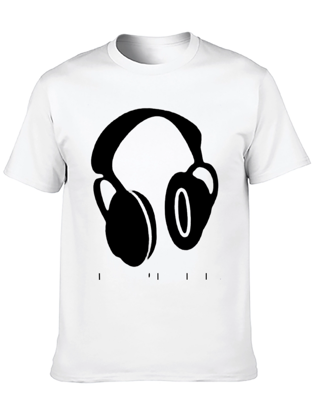 Headphones Graphic Black T-Shirt