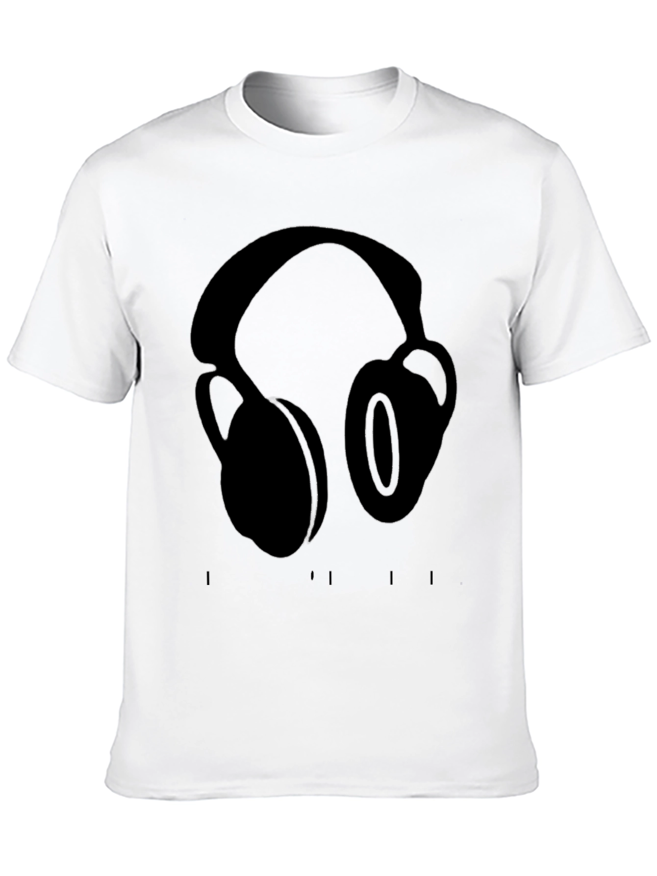 Headphones Graphic Black T-Shirt