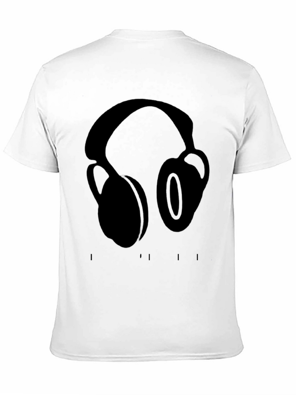 Headphones Graphic Black T-Shirt