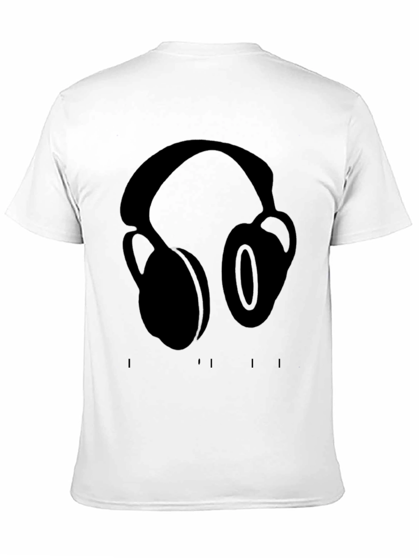 Headphones Graphic Black T-Shirt