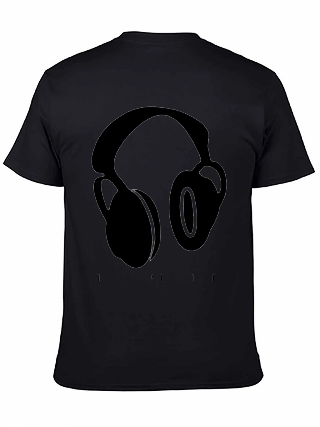Headphones Graphic Black T-Shirt
