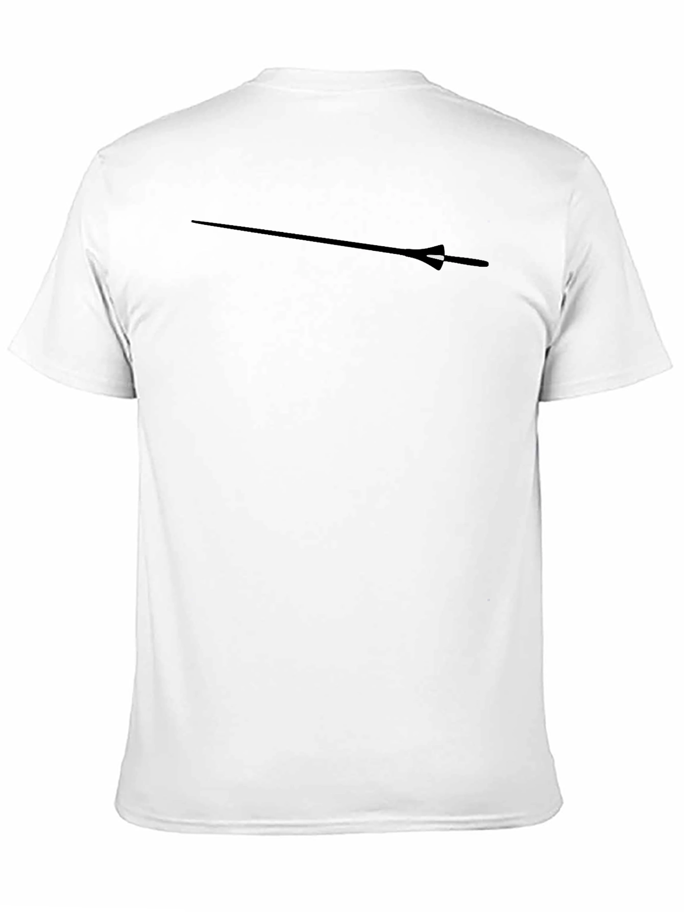 Minimalist Spear Design Black T-Shirt