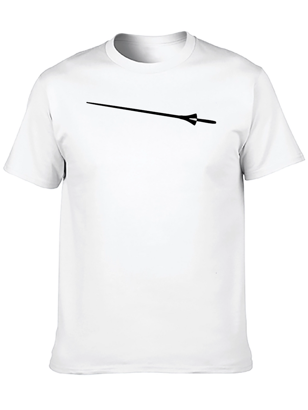 Minimalist Spear Design Black T-Shirt