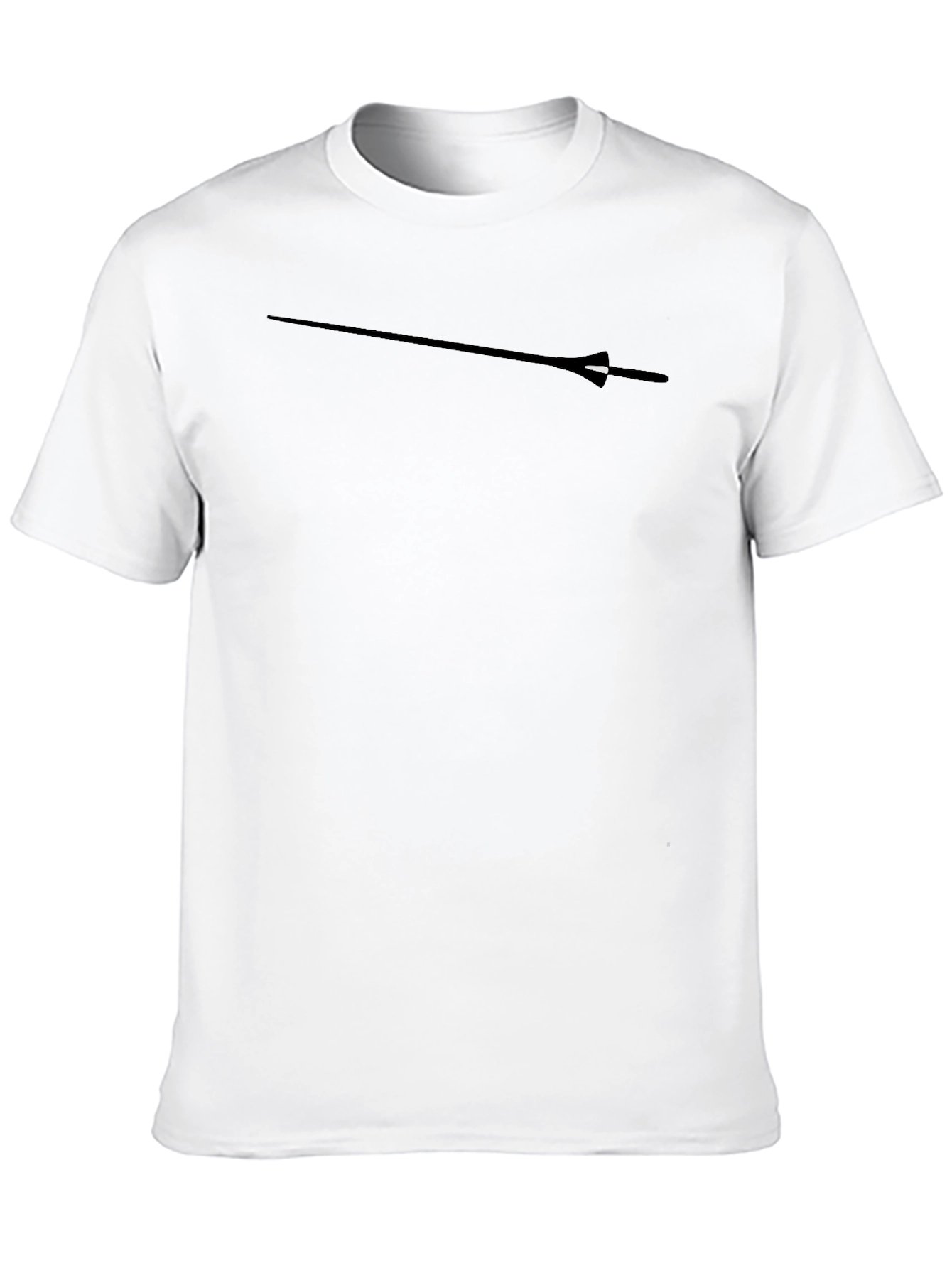 Minimalist Spear Design Black T-Shirt