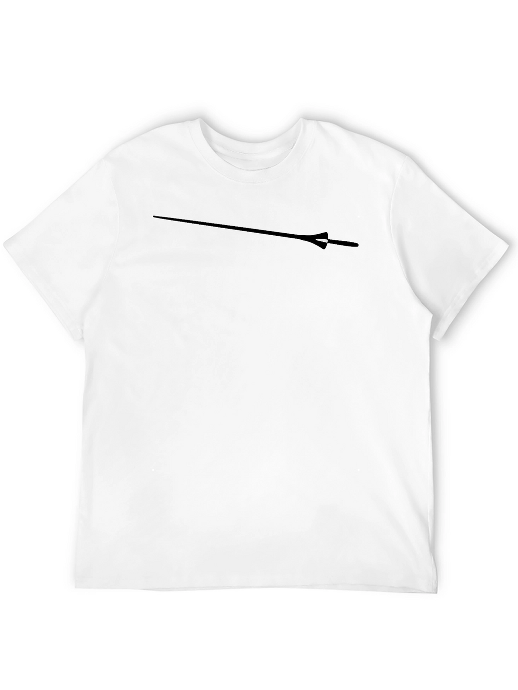 Minimalist Spear Design Black T-Shirt