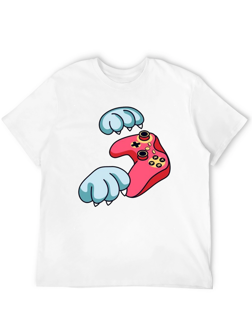 Gamer Paw Controller Graphic Black T-Shirt