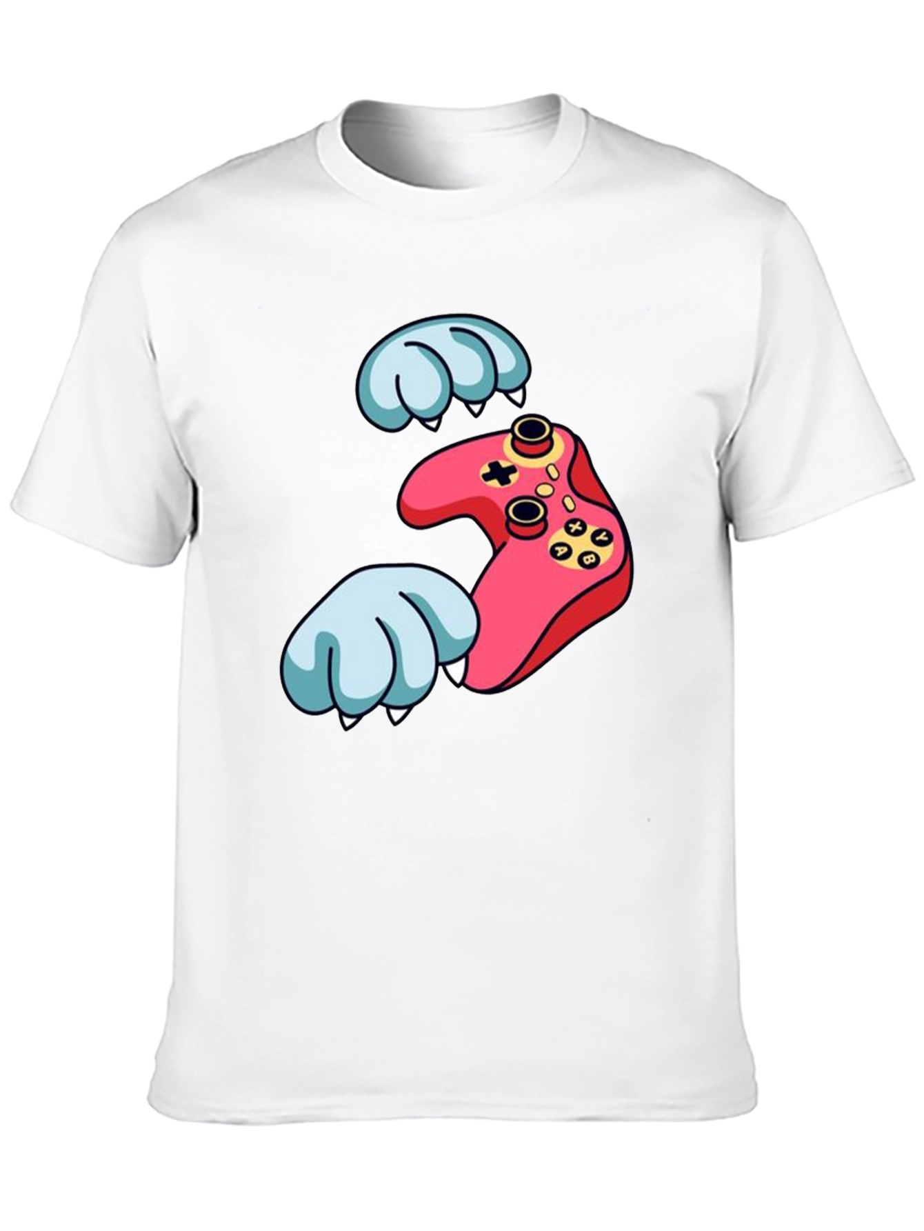 Gamer Paw Controller Graphic Black T-Shirt