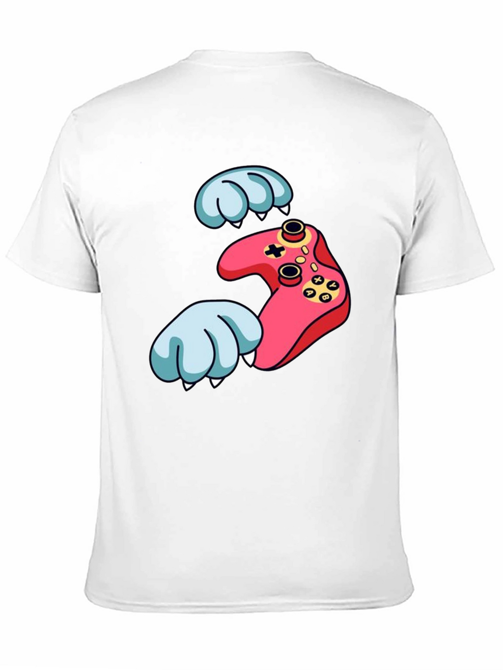 Gamer Paw Controller Graphic Black T-Shirt