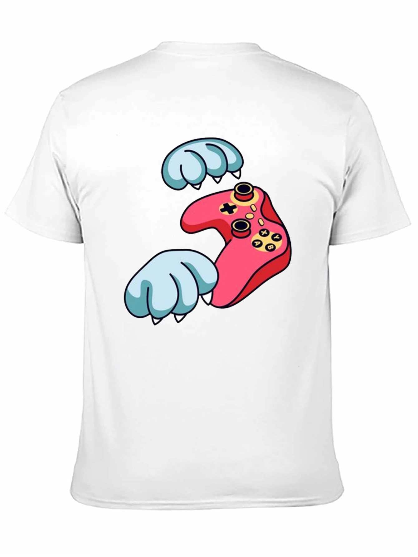 Gamer Paw Controller Graphic Black T-Shirt