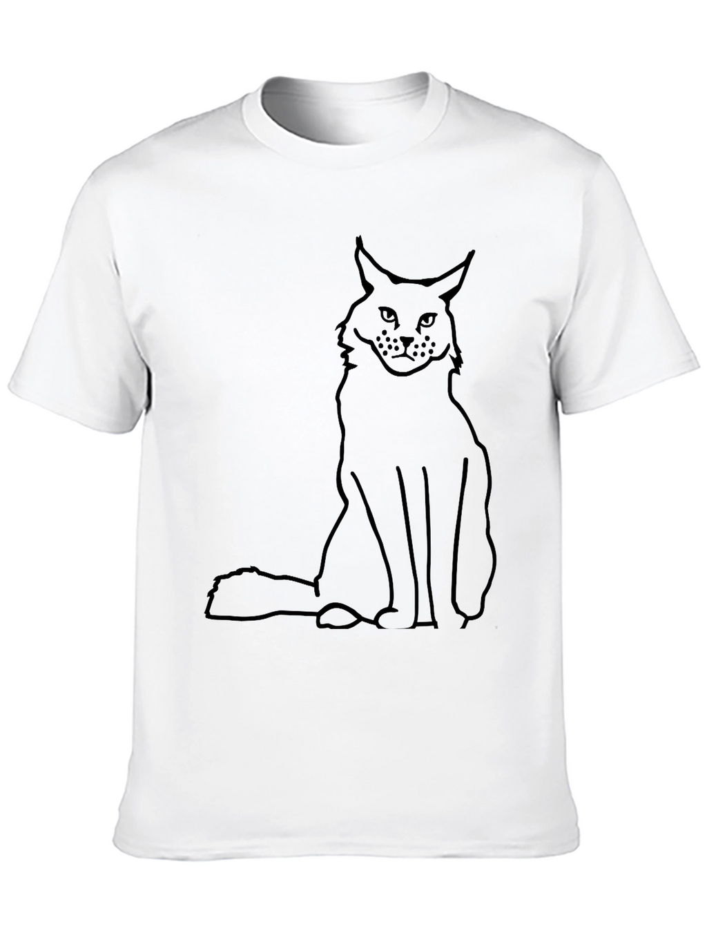Black Cat Outline T-Shirt