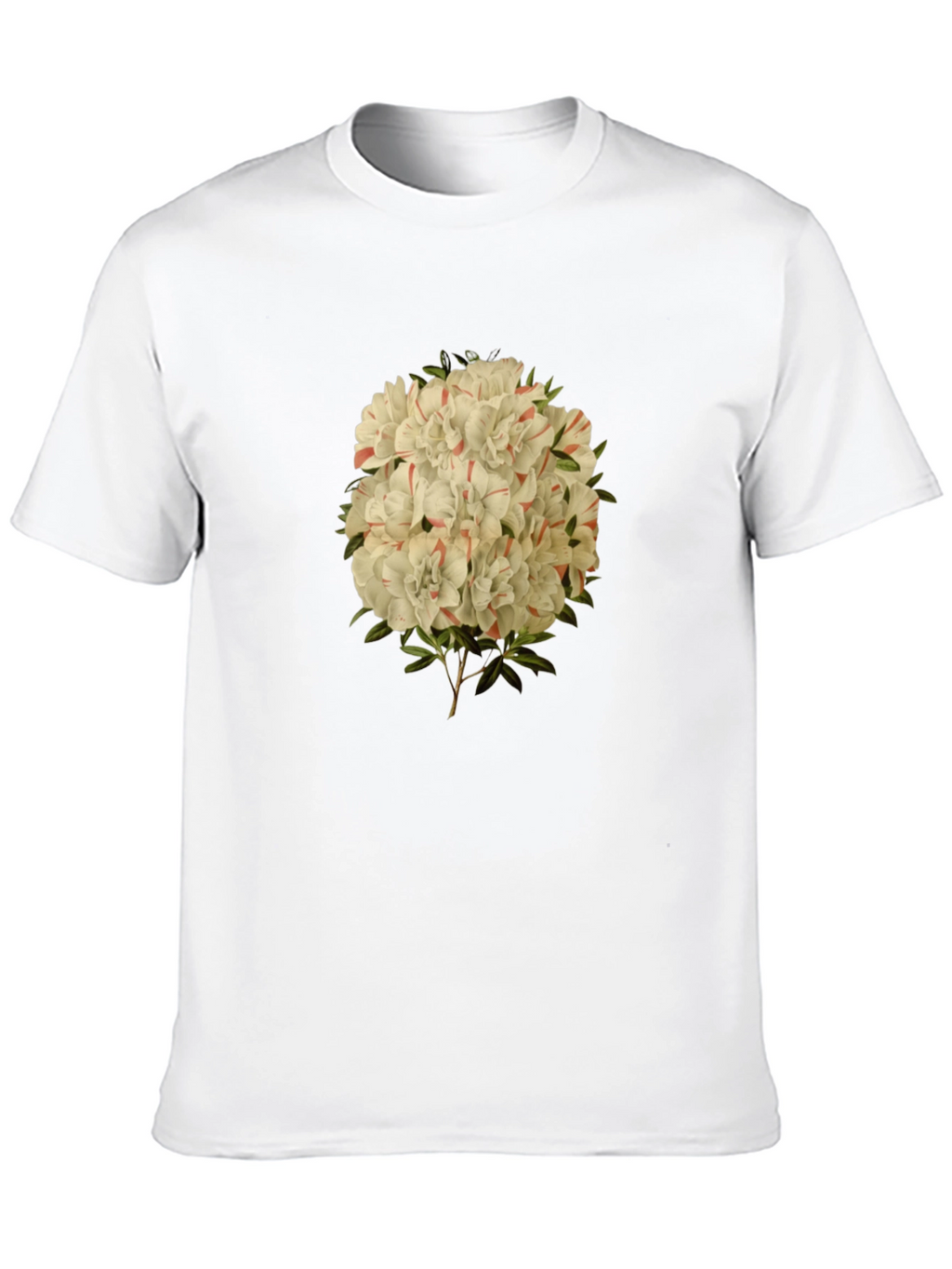 Floral Print Graphic Tee - Black Casual T-Shirt