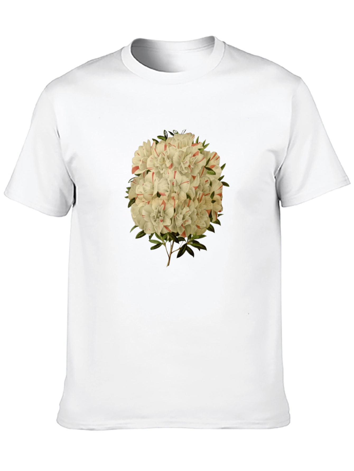 Floral Print Graphic Tee - Black Casual T-Shirt