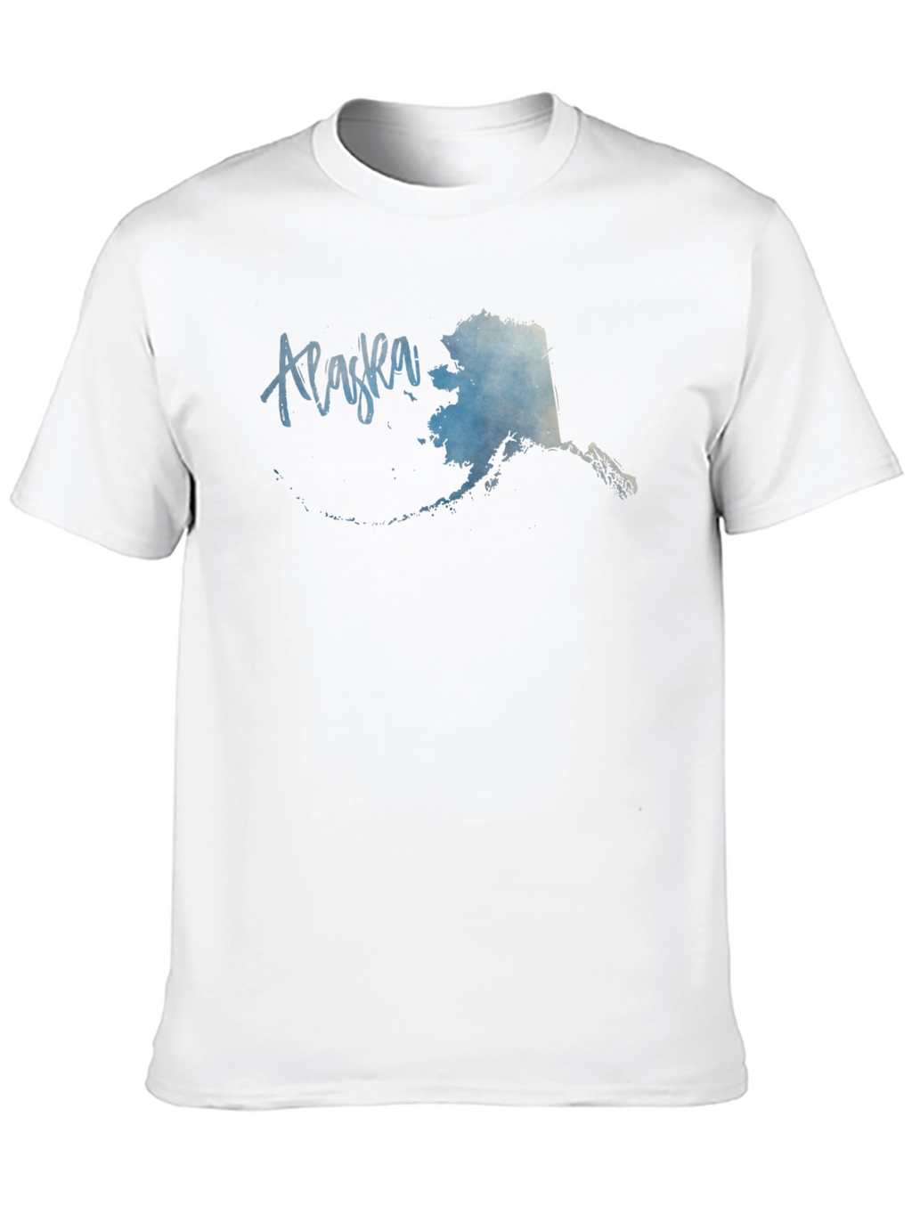 Alaska State Map Graphic Mens Black T-Shirt