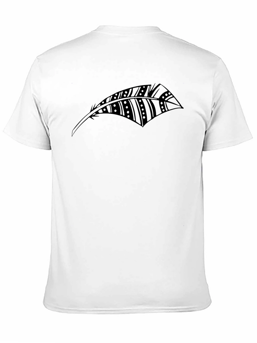 Black Feather Graphic T-Shirt - Stylish Casual Wear