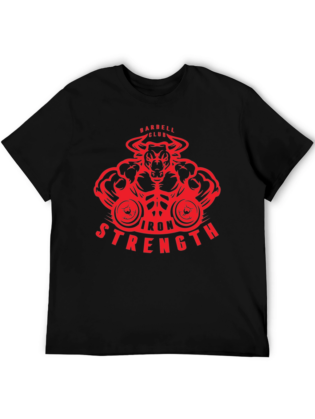 Iron Strength Barbell Club Bull T-Shirt