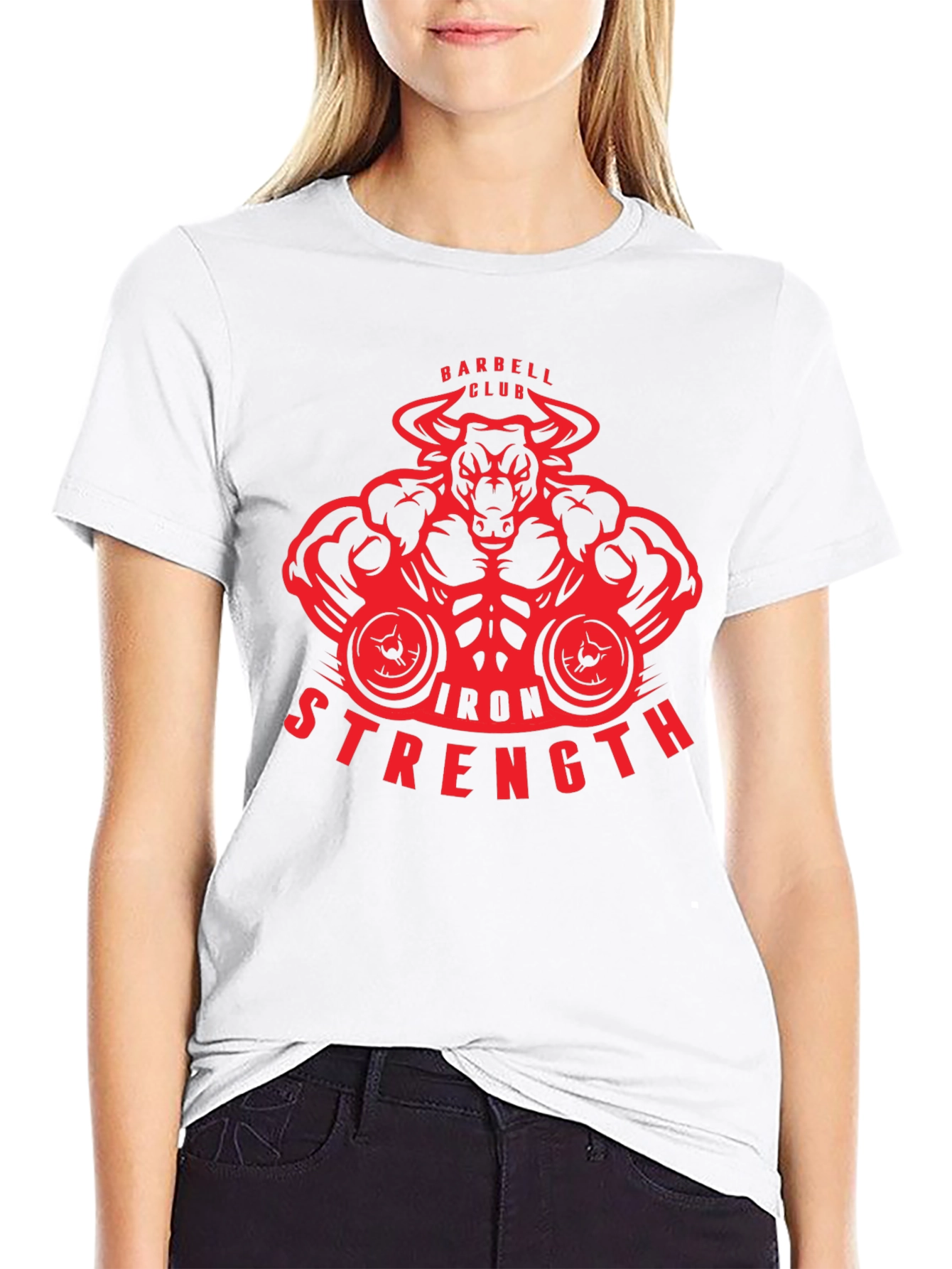 Iron Strength Barbell Club Bull T-Shirt