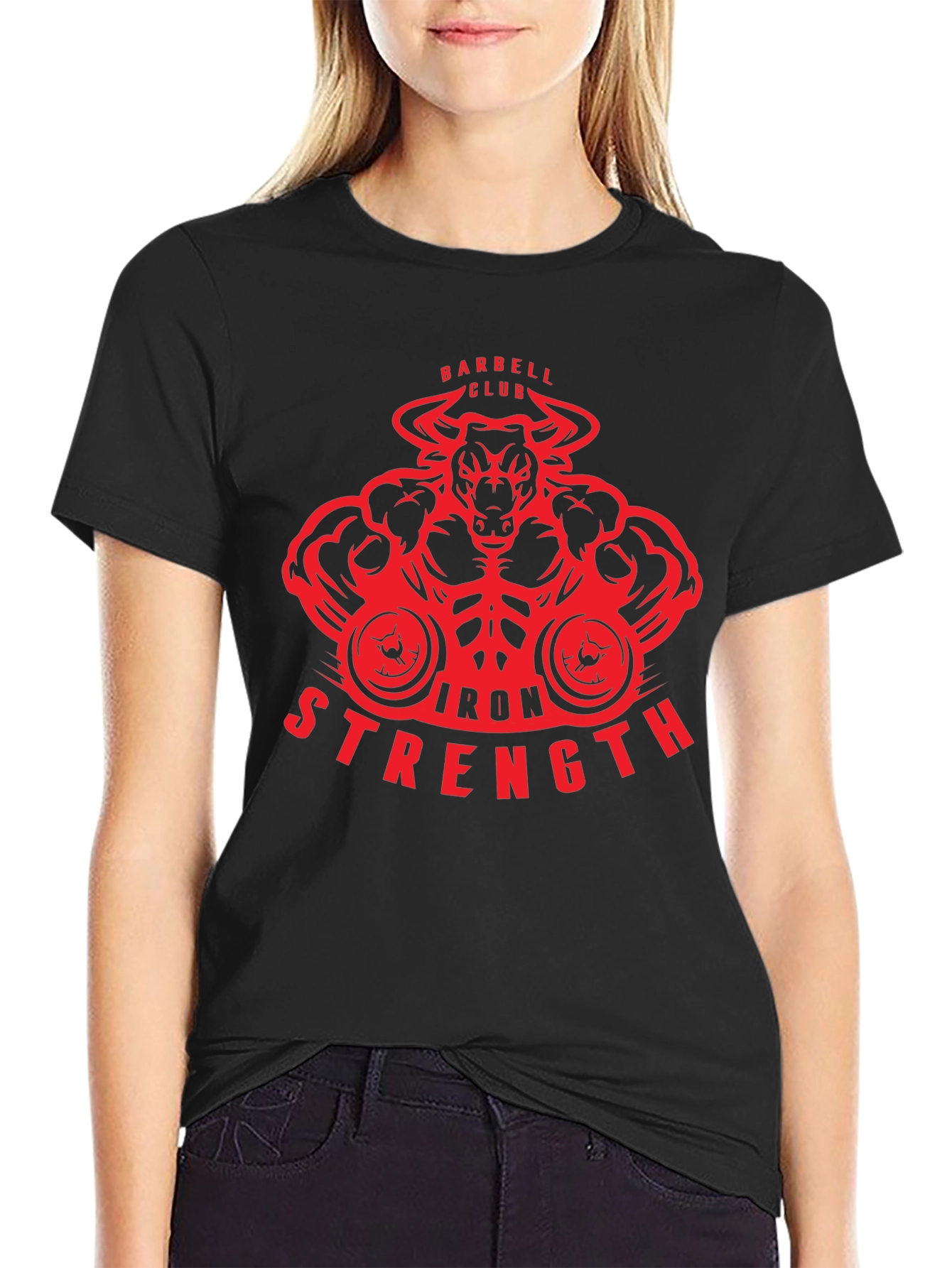 Iron Strength Barbell Club Bull T-Shirt