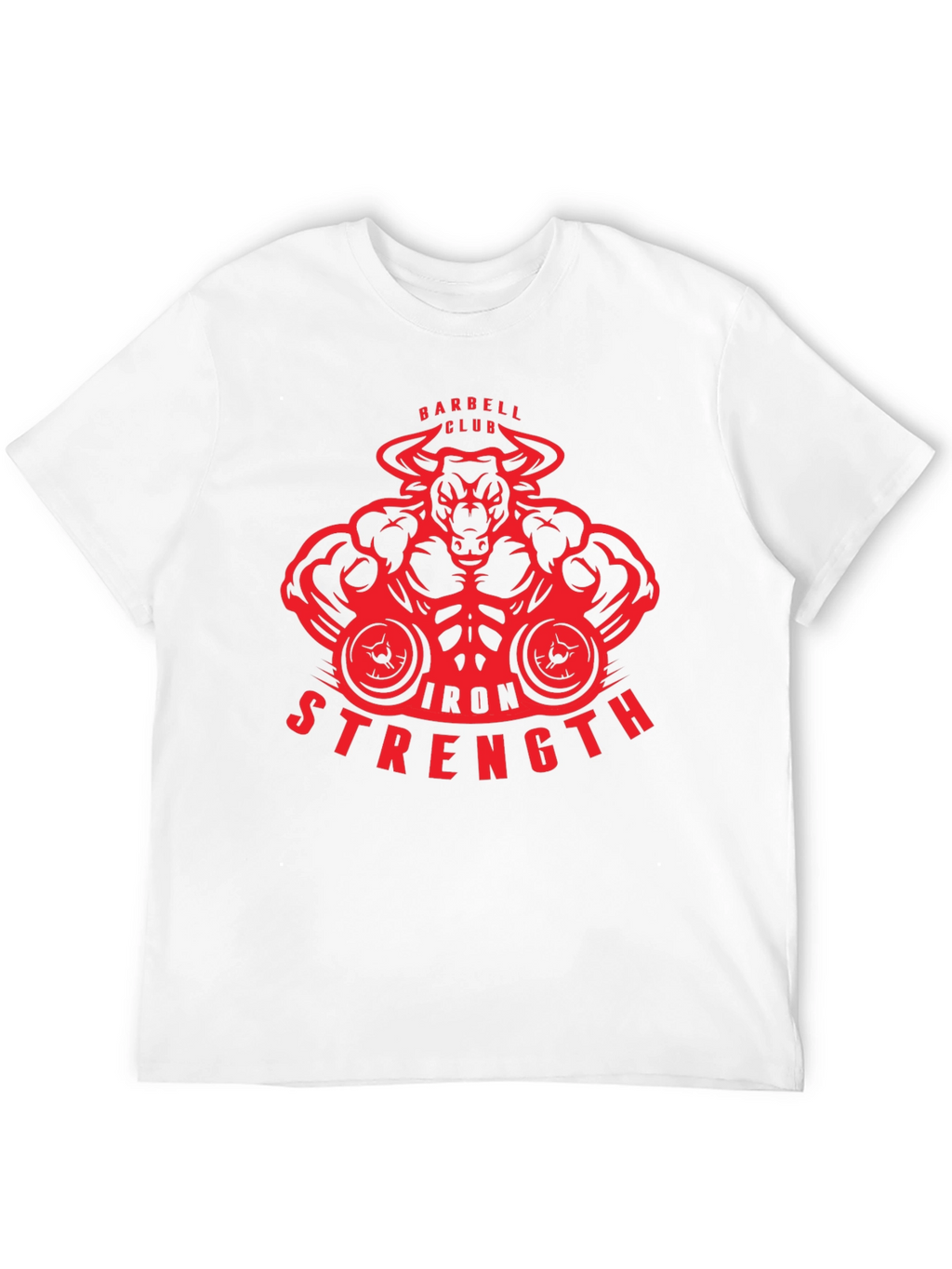 Iron Strength Barbell Club Bull T-Shirt