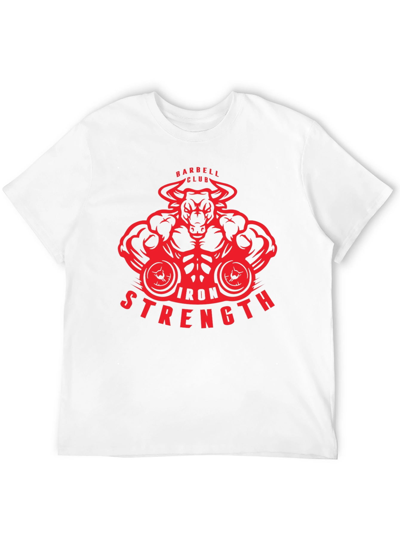 Iron Strength Barbell Club Bull T-Shirt