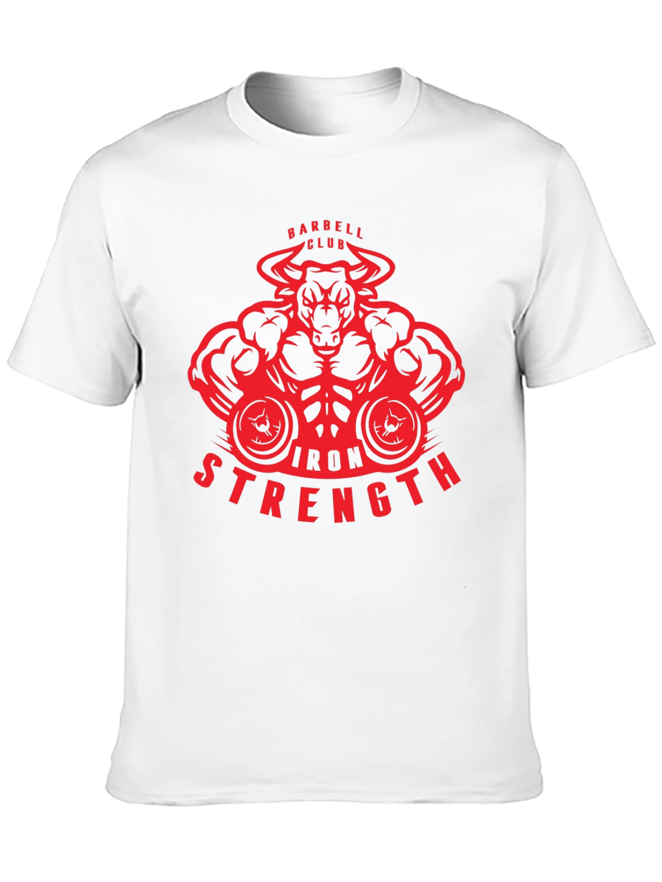 Iron Strength Barbell Club Bull T-Shirt