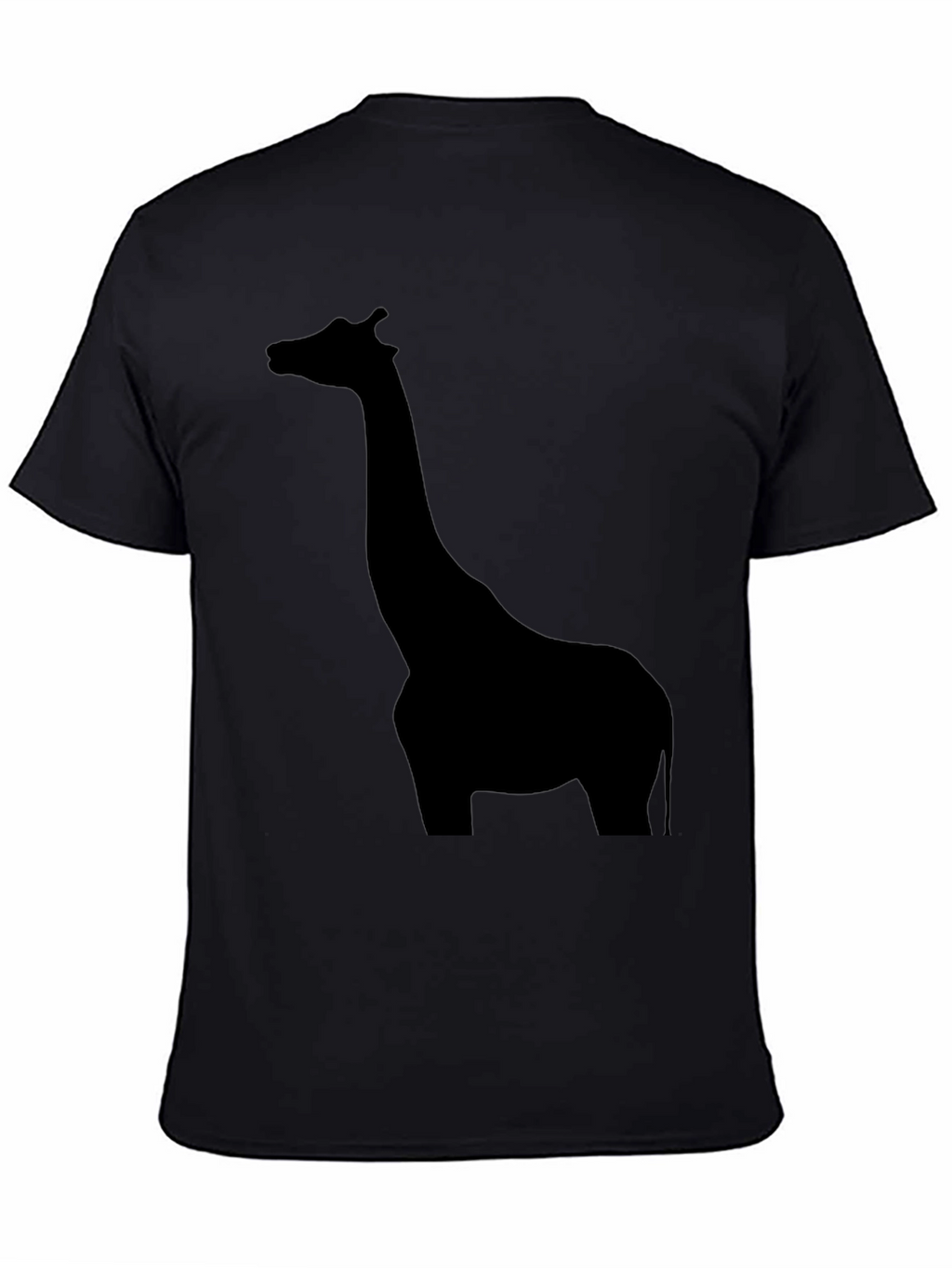 Giraffe Silhouette Black T-Shirt for Men