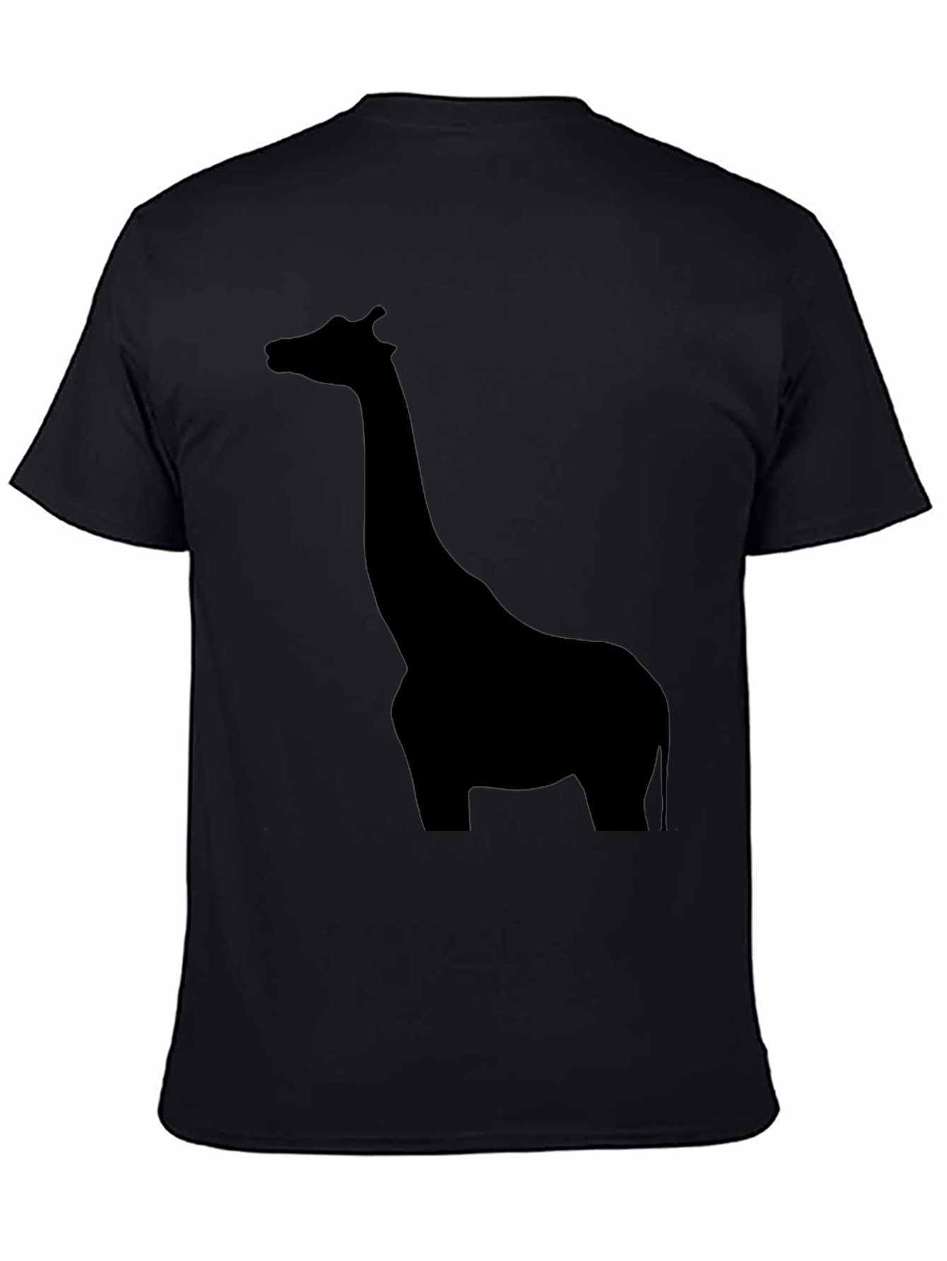 Giraffe Silhouette Black T-Shirt for Men