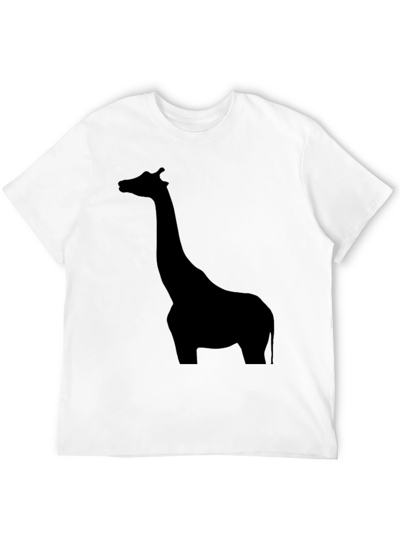 Giraffe Silhouette Black T-Shirt for Men