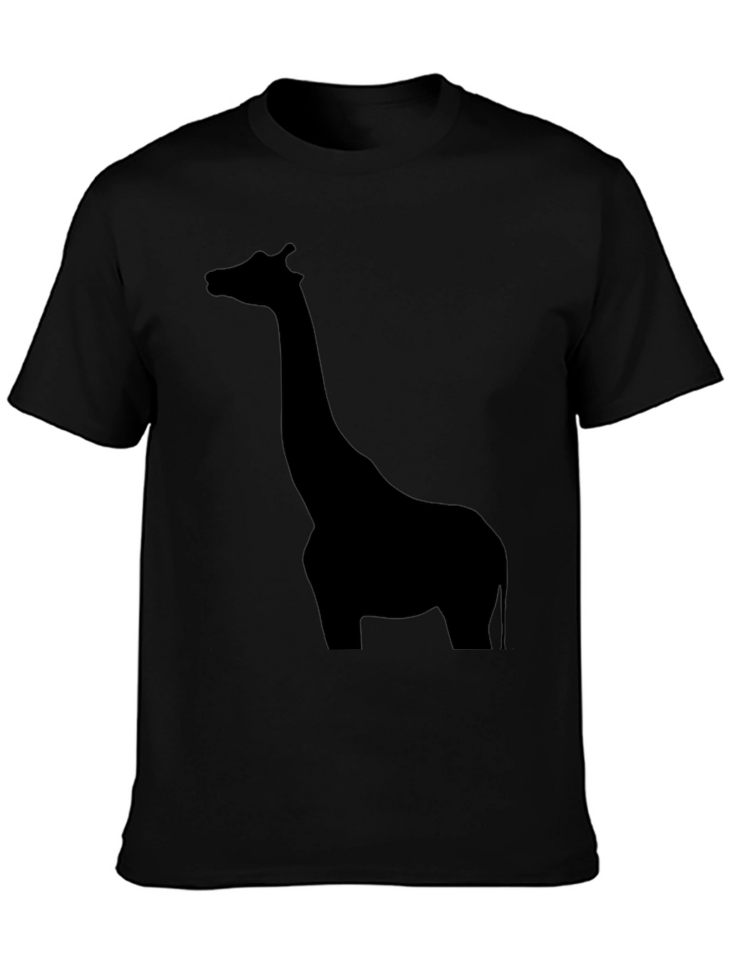 Giraffe Silhouette Black T-Shirt for Men